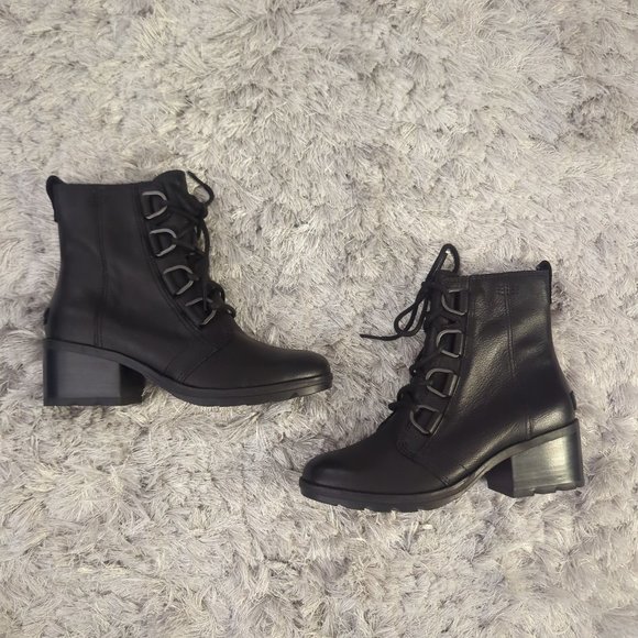 Sorel Shoes - NWOT Sorel Women's Cate Lace Bootie Waterproof Leather Snow Rain Boot 9